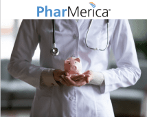 health care worker holding piggy bank -- cost containment