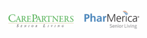 Care Partners logo and PharMerica Senior Living logo
